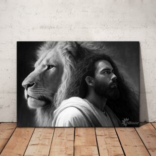 lion of judah jesus christian canvas poster wall art9713