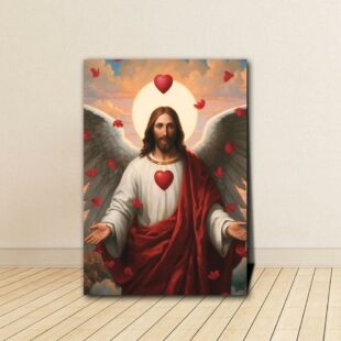 love of god wings of jesus christ canvas poster wall art5627