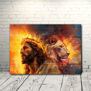 majesty and redemption jesus lion king canvas poster wall art8211