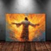 messiahs embrace canvas art spiritual journey of christian prayers canvas poster wall art4929