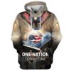 one nation under god american flag eagle god hand hoodie 3d printed hoodie christmas gift7313