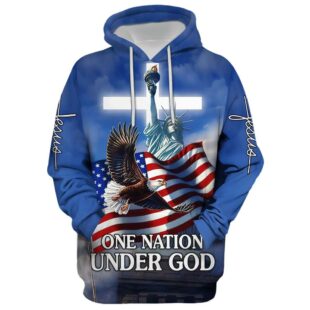one nation under god american flag hoodie 3d printed hoodie christmas gift1840