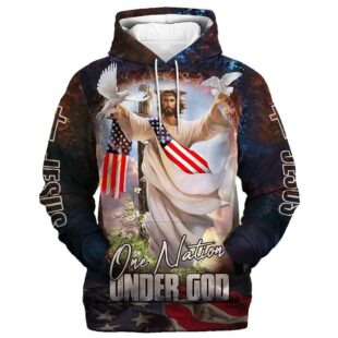 one nation under god hoodie jesus dove 3d hoodies jesus hoodie 3d printed hoodie christmas gift9999