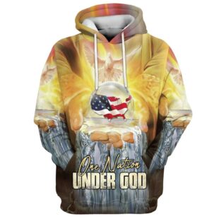 one nation under god hoodies 3d printed hoodie christmas gift8759