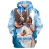 one nation under god jesus holding earth hoodies jesus hoodie 3d printed hoodie christmas gift6569