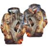 personalized name faith over fear christian jesus lion 3d all over printed clothes christmas gift0820