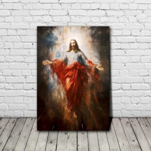 portrait of jesus canvas poster wall art3889