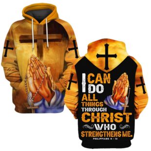 praying i can do all things through christ who strengthens me 3d printed hoodie christmas gift1415