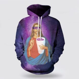 purple drank jesus 3d hoodies for women men christmas gift2572