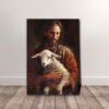 redeeming grace jesus and lamb canvas poster wall art5784
