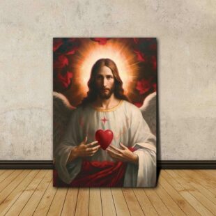 sacred of jesus catholic canvas poster wall art0584