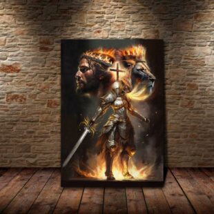 stunning woman warrior canvas poster wall art0106