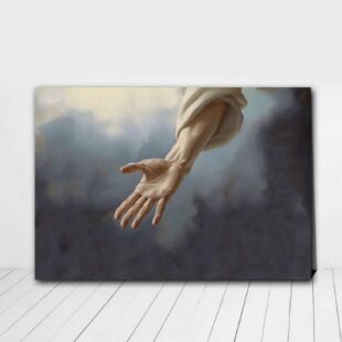 the hand of god from heaven canvas poster wall art9407