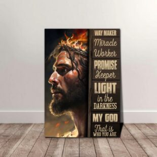 the life of jesus take my hand wooden canvas poster wall art5597