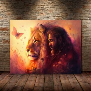 the lion of judah jesus christ canvas poster wall art9763