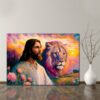 the lion of judah jesus christ christian canvas poster wall art3917