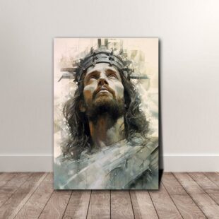 timeless portrait of jesus chirst canvas poster wall art1869