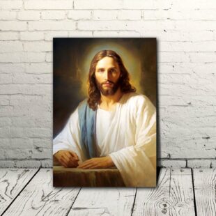 vintage front portrait of jesus canvas poster wall art6911