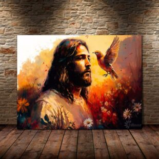 water color jesus christian canvas poster wall art5988