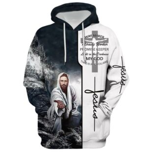 way maker miracle worker promise keeper hand of god jesus 3d printed hoodie christmas gift6601