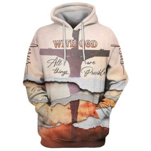 with god all things are possible hoodies 3d printed hoodie christmas gift7729