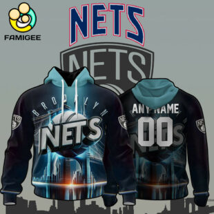 NBA Brooklyn Nets Special Realistic Team Logo Design HoodieUnisex Vintage T Shirt
