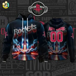 NBA Houston Rockets Special Realistic Team Logo Design Hoodie