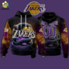 NBA Los Angeles Lakers Special Realistic Team Logo Design Hoodie