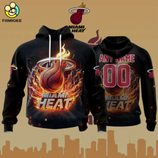 NBA Miami Heat Special Realistic Team Logo Design Hoodie
