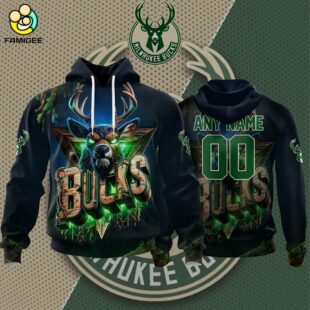 NBA Milwaukee Bucks Special Realistic Team Logo Design Hoodie