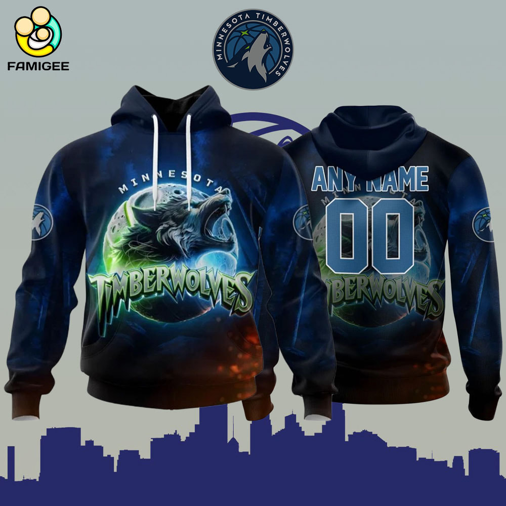 NBA Minnesota Timberwolves Special Realistic Team Logo Design Hoodie NBA Minnesota Timberwolves Special Realistic Team Logo Design Hoodie