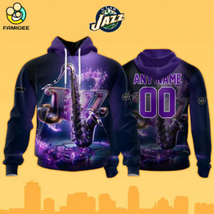 NBA Utah Jazz Special Realistic Team Logo Design Hoodie
