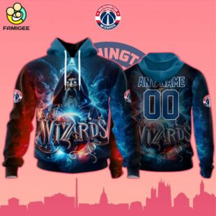 NBA Washington Wizards Special Realistic Team Logo Design Hoodie