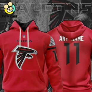 NFL Atlanta Falcons Specialized Design Personalized Letters V1 Hoodie