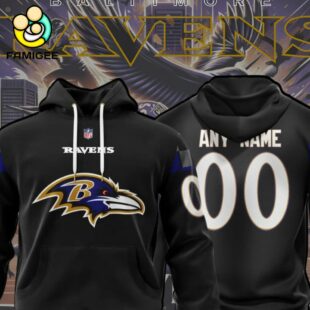 NFL Baltimore Ravens Specialized Design Personalized Letters Hoodie