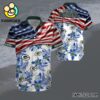 NFL Green Bay Packers American Flag Stripes Floral Hawaiian Shirt Packers Aloha Shirt 1