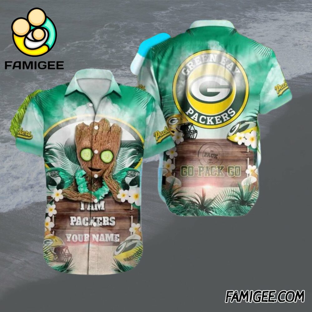 NFL Green Bay Packers Beach Vibes Custom Hawaiian Shirt Packers Aloha Shirt 1