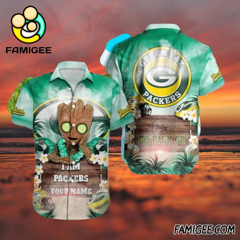 NFL Green Bay Packers Beach Vibes Custom Hawaiian Shirt Packers Aloha Shirt 3