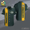 NFL Green Bay Packers Bold Stripes Hawaiian Shirt, Packers Aloha Shirt 7 NFL Green Bay Packers Bold Stripes Hawaiian Shirt Packers Aloha Shirt 1