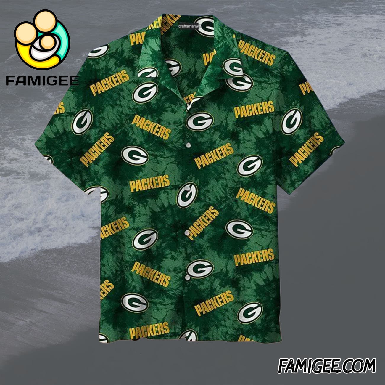 NFL Green Bay Packers Classic Pattern Hawaiian Shirt, Packers Aloha Shirt NFL Green Bay Packers Classic Pattern Hawaiian Shirt, Packers Aloha Shirt