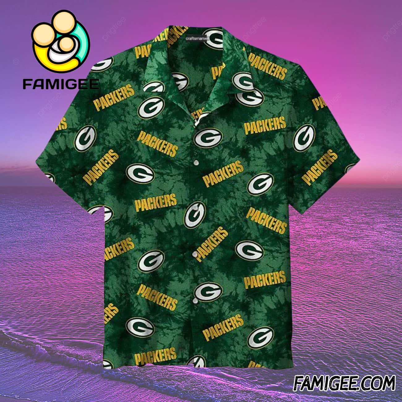 NFL Green Bay Packers Classic Pattern Hawaiian Shirt, Packers Aloha Shirt NFL Green Bay Packers Classic Pattern Hawaiian Shirt, Packers Aloha Shirt