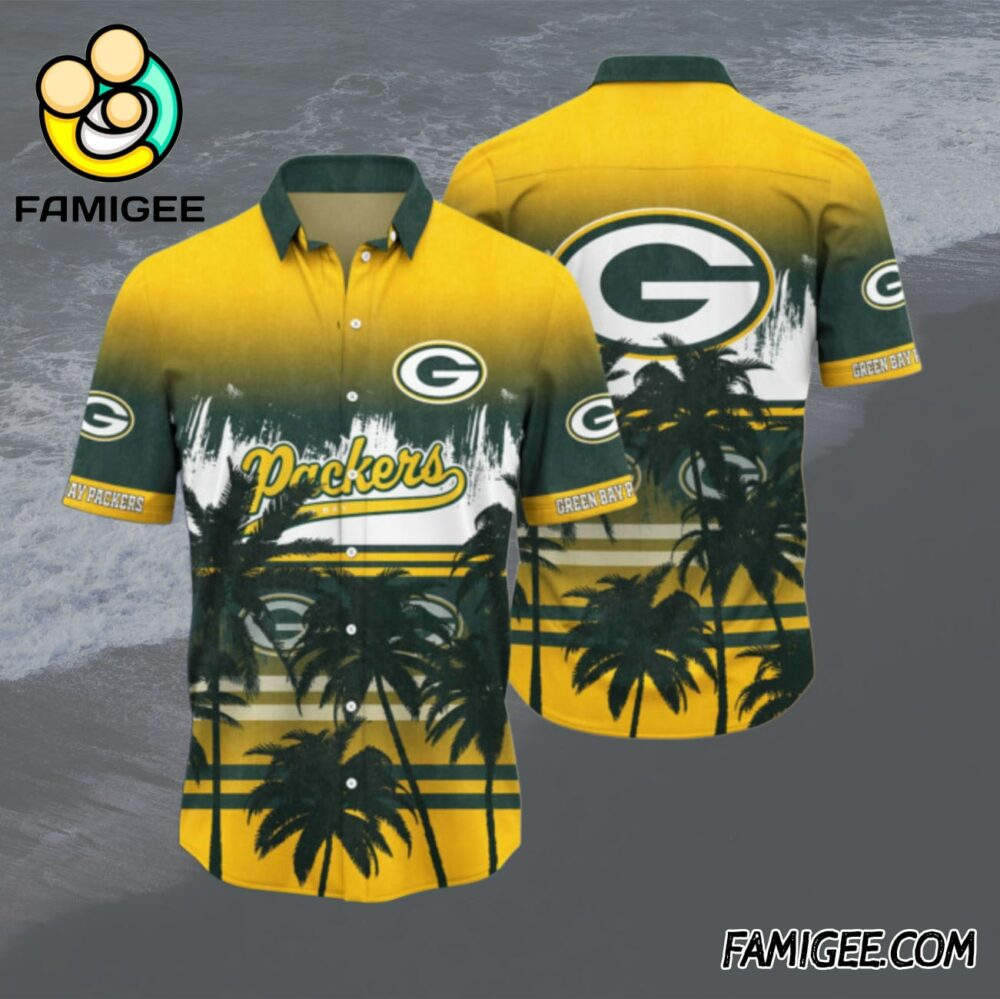 NFL Green Bay Packers Coconut Tree Hawaiian Shirt Packers Aloha Shirt 1