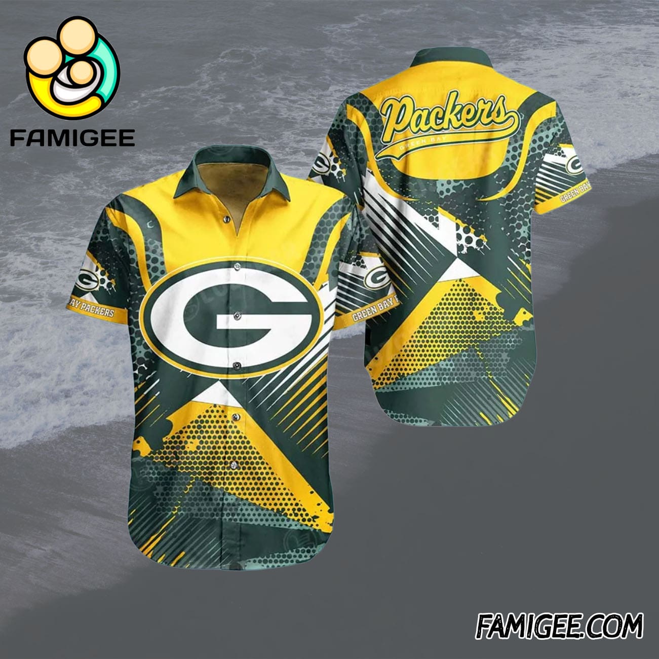 NFL Green Bay Packers Dynamic Waves Hawaiian Shirt, Packers Aloha Shirt NFL Green Bay Packers Dynamic Waves Hawaiian Shirt, Packers Aloha Shirt