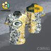 NFL Green Bay Packers Floral Gold Rush Hawaiian Shirt Packers Aloha Shirt 1