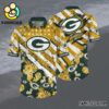 NFL Green Bay Packers Floral Victory Stripe Hawaiian Shirt Packers Aloha Shirt 1