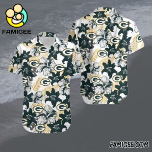 NFL Green Bay Packers Hibiscus Breeze Hawaiian Shirt Packers Aloha Shirt 1