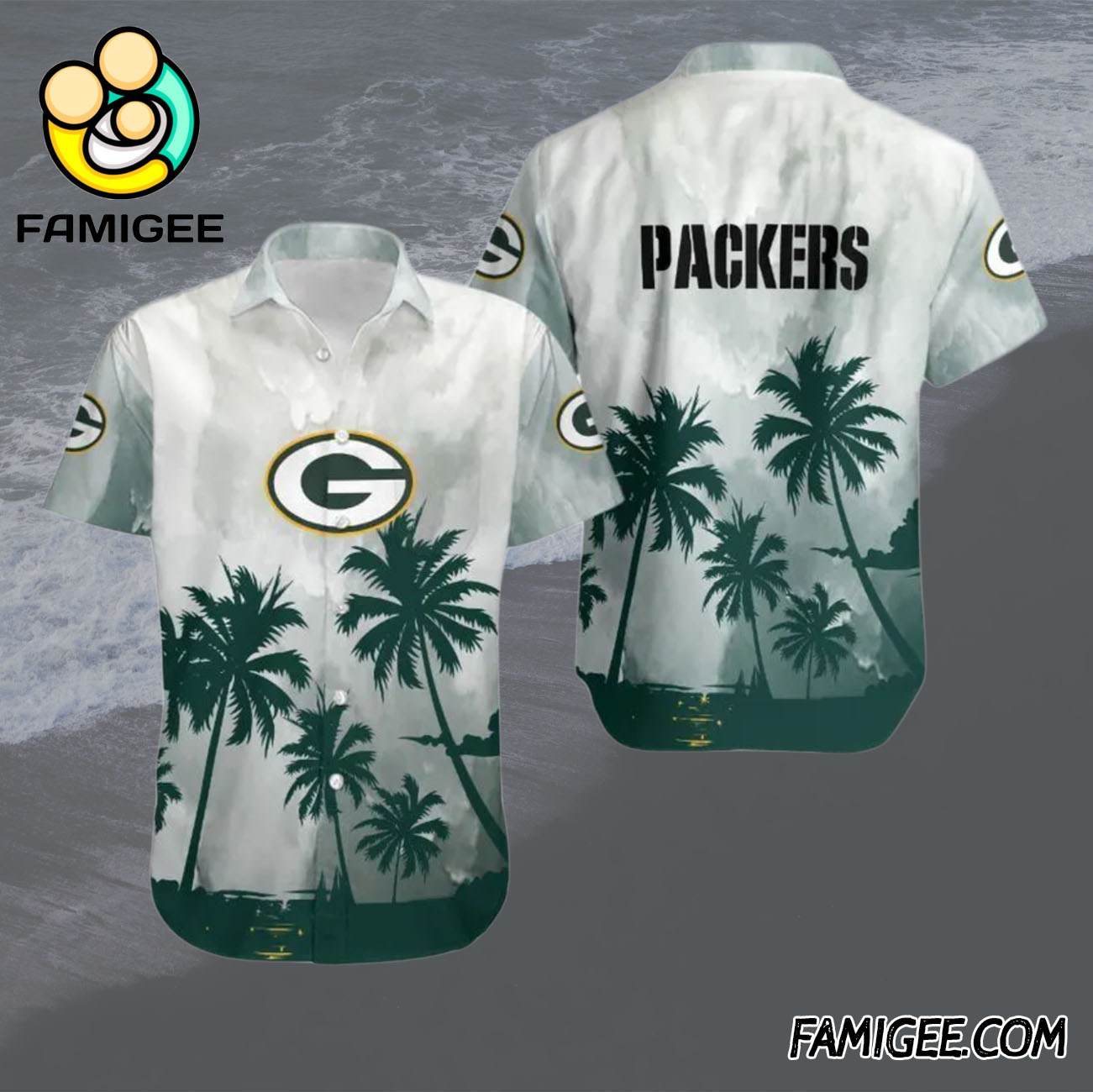 NFL Green Bay Packers Island Breeze Hawaiian Shirt, Packers Aloha Shirt NFL Green Bay Packers Island Breeze Hawaiian Shirt, Packers Aloha Shirt