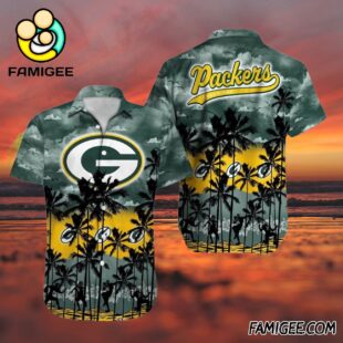 NFL Green Bay Packers Island Breeze Sunset Hawaiian Shirt Packers Aloha Shirt 3