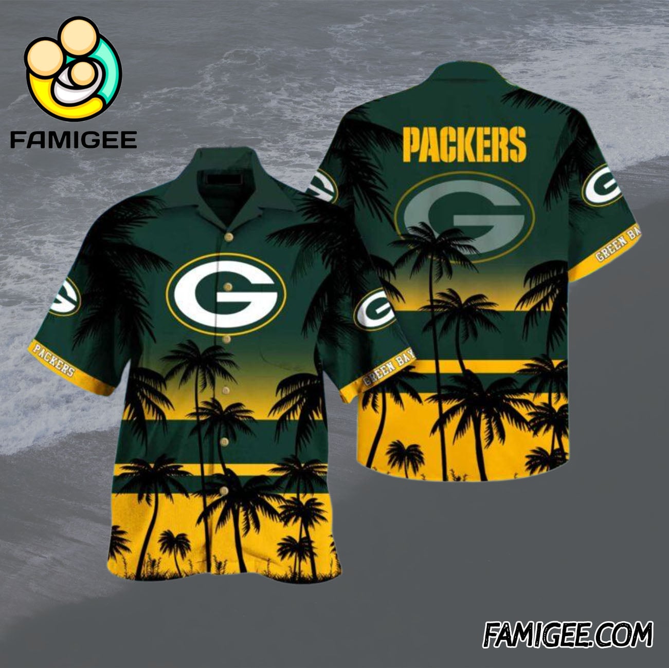 NFL Green Bay Packers Tropical Vibe Hawaiian Shirt, Packers Aloha Shirt NFL Green Bay Packers Tropical Vibe Hawaiian Shirt, Packers Aloha Shirt