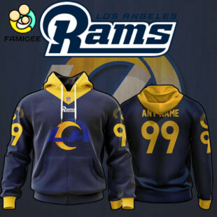 NFL Los Angeles Rams Specialized Design Personalized Letters V1 Hoodie
